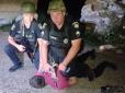 На Київщині неадекватний молодик розстріляв прапор України та погрожував поліцейським гранатою (фото)